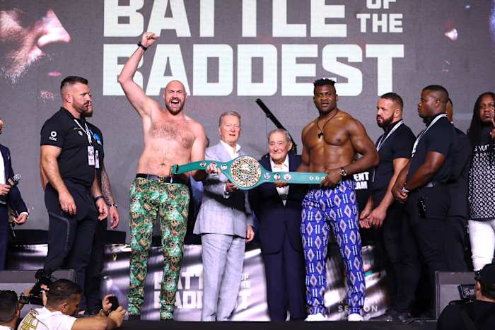 WBC heavyweight champion Tyson Fury and Francis Ngannou